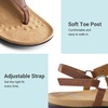 image:imageDREAM PAIRS Womens Flat Sandals Arch Support Orthopedic Comfortable Soft Cushion Summer TStrap Walking Thong SandalsBrown
