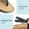 image:imageDREAM PAIRS Womens Flat Sandals Arch Support Orthopedic Comfortable Soft Cushion Summer TStrap Walking Thong SandalsGreypu