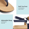image:imageDREAM PAIRS Womens Flat Sandals Arch Support Orthopedic Comfortable Soft Cushion Summer TStrap Walking Thong SandalsNavy