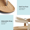 image:imageDREAM PAIRS Womens Flat Sandals Arch Support Orthopedic Comfortable Soft Cushion Summer TStrap Walking Thong SandalsNude