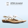 image:imageDREAM PAIRS Womens Flat Sandals Arch Support Orthopedic Comfortable Soft Cushion Summer TStrap Walking Thong SandalsWhite