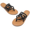 image:imageDREAM PAIRS Womens Flip Flops Round Toe Multi Strap lightweight Summer Beach Flat Casual Thong Sandals
