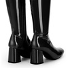 image:imageDREAM PAIRS Womens Gogo Boots Square Toe Chunky Wide Calf Knee High BootsBlackPatentPu