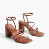 image:imageDREAM PAIRS Womens Heels Chunky Block Strappy Square Open Toe Ankle Buckle 315 Inch Heeled Sandals Wedding Party Dress Prom ShoesBrown