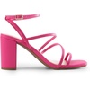 image:imageDREAM PAIRS Womens Heels Chunky Block Strappy Square Open Toe Ankle Buckle 315 Inch Heeled Sandals Wedding Party Dress Prom ShoesHot Pink