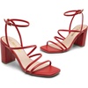 image:imageDREAM PAIRS Womens Heels Chunky Block Strappy Square Open Toe Ankle Buckle 315 Inch Heeled Sandals Wedding Party Dress Prom ShoesRedpu