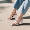 image:imageDREAM PAIRS Womens Heels Chunky Block Strappy Square Open Toe Ankle Buckle 315 Inch Heeled Sandals Wedding Party Dress Prom ShoesWhite