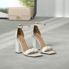 image:imageDREAM PAIRS Womens Heels For Women Braided Open Toe Ankle Strap High Block Chunky Heel Sandals Party Wedding Dress Pumps ShoesWhite