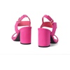 image:imageDREAM PAIRS Womens High Chunky Heels Square Toe Block Ankle Strap 3 inch Comfortable Heeled Sandals For Formal Wedding Party DressHot Pinksuede