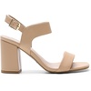 image:imageDREAM PAIRS Womens High Chunky Heels Square Toe Block Ankle Strap 3 inch Comfortable Heeled Sandals For Formal Wedding Party DressNude
