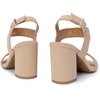 image:imageDREAM PAIRS Womens High Chunky Heels Square Toe Block Ankle Strap 3 inch Comfortable Heeled Sandals For Formal Wedding Party DressNudenubuck