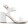 image:imageDREAM PAIRS Womens High Chunky Heels Square Toe Block Ankle Strap 3 inch Comfortable Heeled Sandals For Formal Wedding Party DressWhite