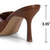 image:imageDREAM PAIRS Womens High Stilettos Heels Mules Open Square Toe Slip On Comfort Sexy Dress Pumps Sandals Fashion Casual Prom Dress ShoesBrown