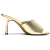 image:imageDREAM PAIRS Womens High Stilettos Heels Mules Open Square Toe Slip On Comfort Sexy Dress Pumps Sandals Fashion Casual Prom Dress ShoesLight Gold