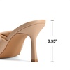 image:imageDREAM PAIRS Womens High Stilettos Heels Mules Open Square Toe Slip On Comfort Sexy Dress Pumps Sandals Fashion Casual Prom Dress ShoesNude