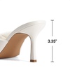 image:imageDREAM PAIRS Womens High Stilettos Heels Mules Open Square Toe Slip On Comfort Sexy Dress Pumps Sandals Fashion Casual Prom Dress ShoesWhite