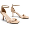 image:imageDREAM PAIRS Womens High Stilettos Open Square Toe Ankle Strap Heels Sexy Fashion Comfort Dress Shoes Wedding Bridal Pumps Heeled SandalsNudepu