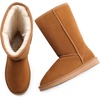 image:imageDREAM PAIRS Womens Hightop Winter Snow Boots Faux Fur Lining Pull on Warm Comfortable Outdoor Booties Shoes for Women FuzzyClassicChesnut