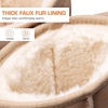 image:imageDREAM PAIRS Womens Hightop Winter Snow Boots Faux Fur Lining Pull on Warm Comfortable Outdoor Booties Shoes for Women FuzzyClassicSand