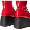 image:imageDREAM PAIRS Womens Knee High Boots Wedge Platform Chunky Heel Round Toe Side Zipper Fashion Long Tall Sock Punk Goth Boots for WomenRedpat
