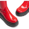 image:imageDREAM PAIRS Womens Knee High Boots Wedge Platform Chunky Heel Round Toe Side Zipper Fashion Long Tall Sock Punk Goth Boots for WomenRedpat