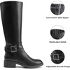 image:imageDREAM PAIRS Womens Knee High Riding Boots Comfortable Low Chunky Heel Side Zipper Round Toe Casual Classic RanchingBlack