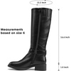 image:imageDREAM PAIRS Womens Knee High Riding Boots Comfortable Low Chunky Heel Side Zipper Round Toe Casual Classic RanchingBlack