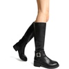 image:imageDREAM PAIRS Womens Knee High Riding Boots Comfortable Low Chunky Heel Side Zipper Round Toe Casual Classic RanchingBlack