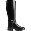 image:imageDREAM PAIRS Womens Knee High Riding Boots Comfortable Low Chunky Heel Side Zipper Round Toe Casual Classic RanchingBlackoil Skin