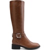 image:imageDREAM PAIRS Womens Knee High Riding Boots Comfortable Low Chunky Heel Side Zipper Round Toe Casual Classic RanchingLight Brown