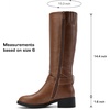 image:imageDREAM PAIRS Womens Knee High Riding Boots Comfortable Low Chunky Heel Side Zipper Round Toe Casual Classic RanchingLight Brown