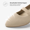 image:imageDREAM PAIRS Womens Knit Ballet Flats Pointed Toe Comfortable Dressy Flats for Work Office Shoes Mary Jane FlatsNude