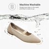 image:imageDREAM PAIRS Womens Knit Ballet Flats Pointed Toe Comfortable Dressy Flats for Work Office Shoes Mary Jane FlatsNude
