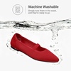 image:imageDREAM PAIRS Womens Knit Ballet Flats Pointed Toe Comfortable Dressy Flats for Work Office Shoes Mary Jane FlatsRed