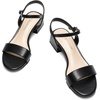 image:imageDREAM PAIRS Womens Low Heels for Women Classic Open Toe Ankle Strap Block Chunky Heel Sandals Holiday Party Wedding Dress Pumps ShoesBlackpu