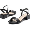 image:imageDREAM PAIRS Womens Low Heels for Women Classic Open Toe Ankle Strap Block Chunky Heel Sandals Holiday Party Wedding Dress Pumps ShoesBlackpu
