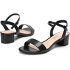 image:imageDREAM PAIRS Womens Low Heels for Women Classic Open Toe Ankle Strap Block Chunky Heel Sandals Holiday Party Wedding Dress Pumps ShoesBlackpu1