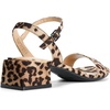 image:imageDREAM PAIRS Womens Low Heels for Women Classic Open Toe Ankle Strap Block Chunky Heel Sandals Holiday Party Wedding Dress Pumps ShoesLeopardsuede