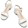 image:imageDREAM PAIRS Womens Low Heels for Women Classic Open Toe Ankle Strap Block Chunky Heel Sandals Holiday Party Wedding Dress Pumps ShoesWhitepu