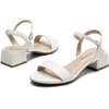 image:imageDREAM PAIRS Womens Low Heels for Women Classic Open Toe Ankle Strap Block Chunky Heel Sandals Holiday Party Wedding Dress Pumps ShoesWhitepu