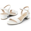 image:imageDREAM PAIRS Womens Low Heels for Women Classic Open Toe Ankle Strap Block Chunky Heel Sandals Holiday Party Wedding Dress Pumps ShoesWhitepu1