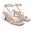 image:imageDREAM PAIRS Womens Low Kitten Heels Strappy Open Square Toe Ankle Strap Sexy Fashion Comfort Dress Shoes Party Heeled SandalsChampagne