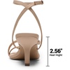 image:imageDREAM PAIRS Womens Low Kitten Heels Strappy Open Square Toe Ankle Strap Sexy Fashion Comfort Dress Shoes Party Heeled SandalsNudenubuck