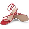 image:imageDREAM PAIRS Womens Low Kitten Heels Strappy Open Square Toe Ankle Strap Sexy Fashion Comfort Dress Shoes Party Heeled SandalsRed