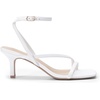 image:imageDREAM PAIRS Womens Low Kitten Heels Strappy Open Square Toe Ankle Strap Sexy Fashion Comfort Dress Shoes Party Heeled SandalsWhite