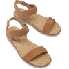 image:imageDREAM PAIRS Womens Low Wedge Casual SandalsCamel