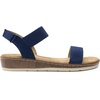 image:imageDREAM PAIRS Womens Low Wedge Casual SandalsNavy