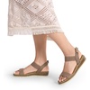 image:imageDREAM PAIRS Womens Low Wedge Casual SandalsTaupe