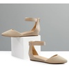 image:imageDREAM PAIRS Womens Low Wedge Pointed Toe Ankle Strap Dress Comfortable Casual Flats Shoes for Prom Party WeddingNudeknit