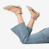 image:imageDREAM PAIRS Womens Low Wedge Pointed Toe Ankle Strap Dress Comfortable Casual Flats Shoes for Prom Party WeddingNudeknit